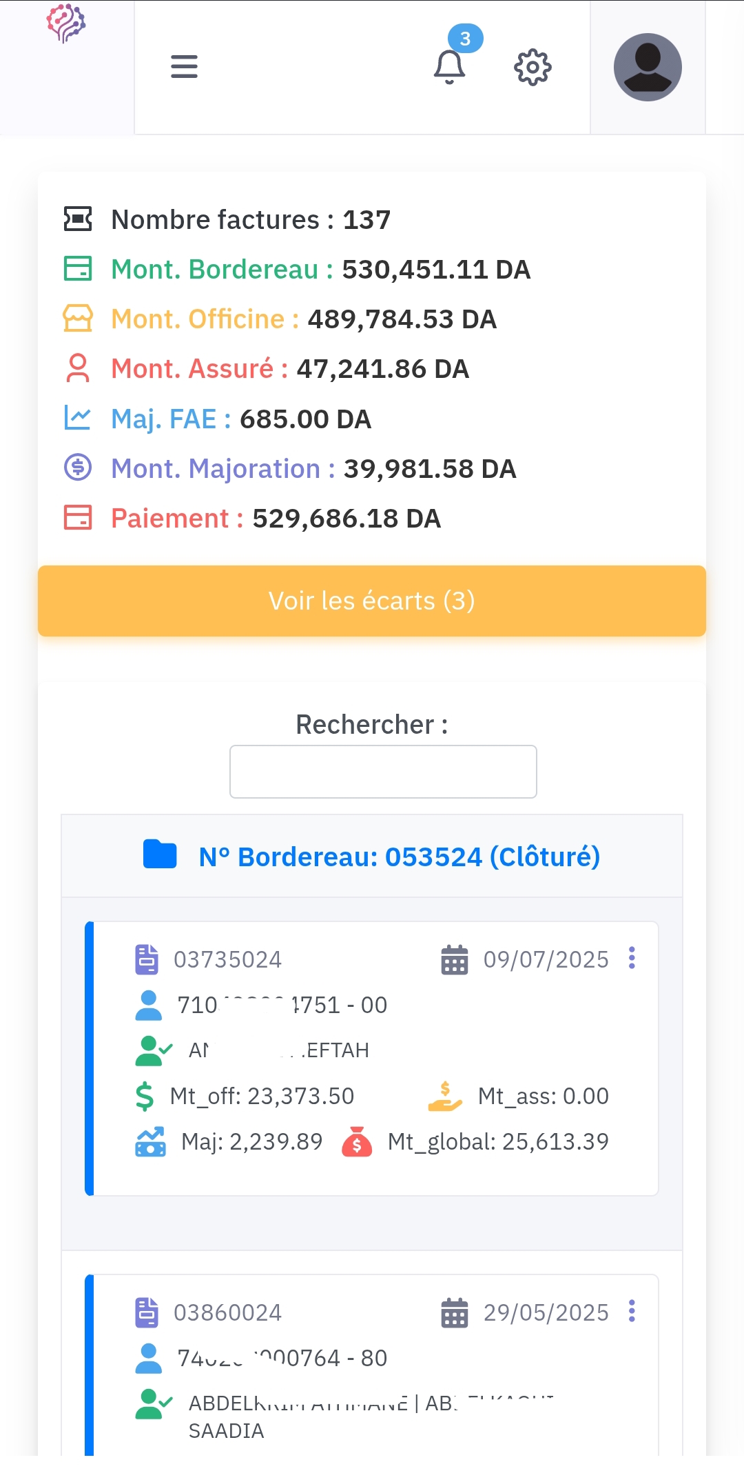 Rotation annuelle produits